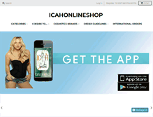 Tablet Screenshot of icahonlineshop.com